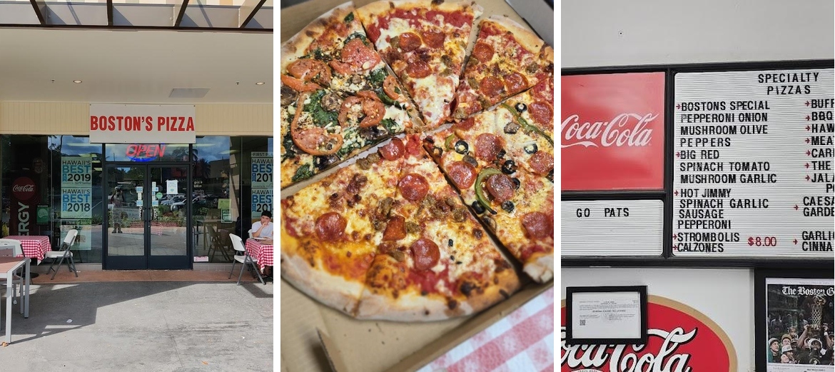 Boston's Pizza Menu