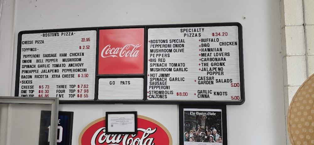 Boston's Pizza Menu image 1