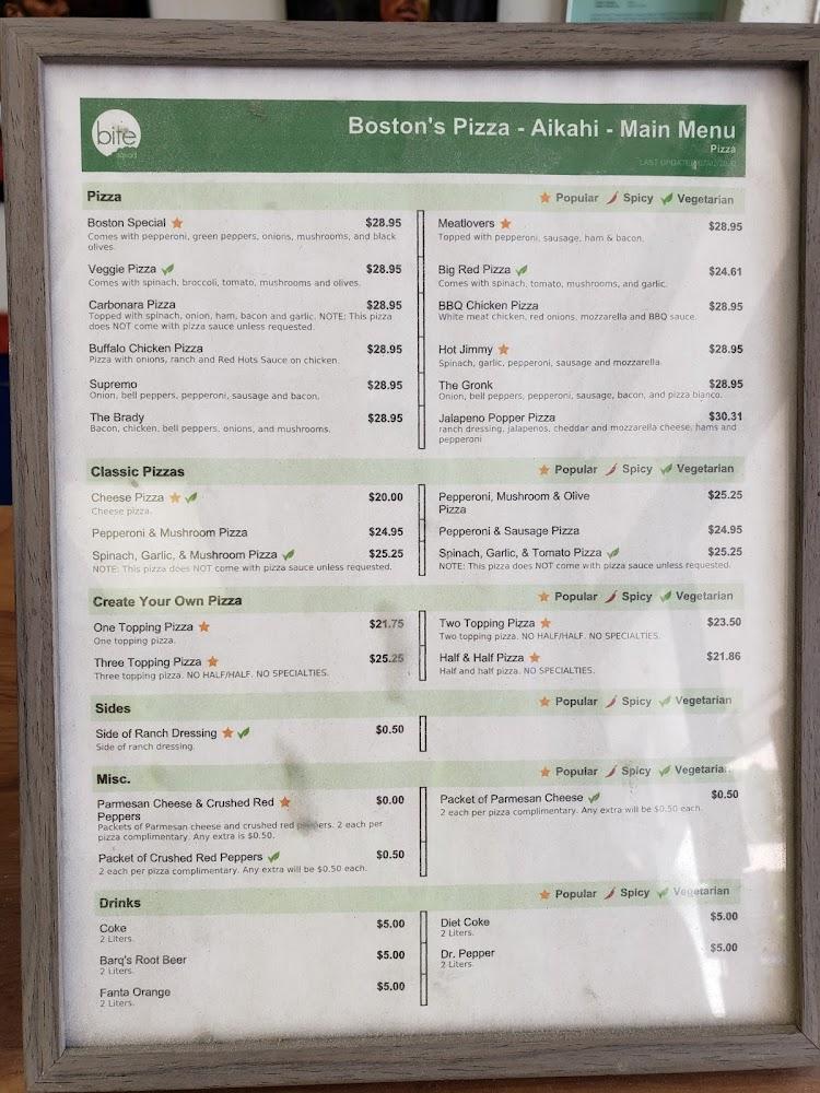 Boston's Pizza Menu image 2